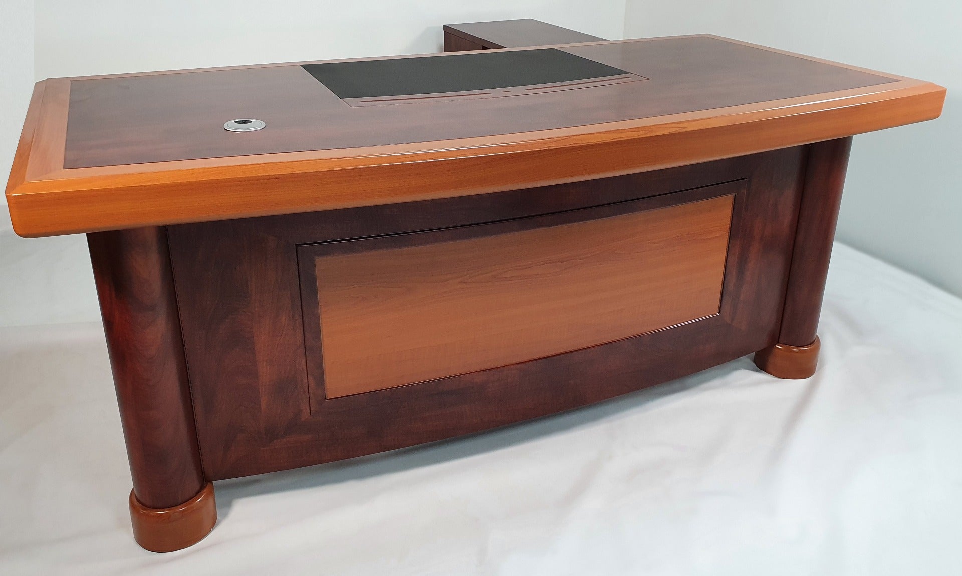 Executive Desk In Two Tone Mahogany & Walnut Finish - 2000mm - HSN-1862